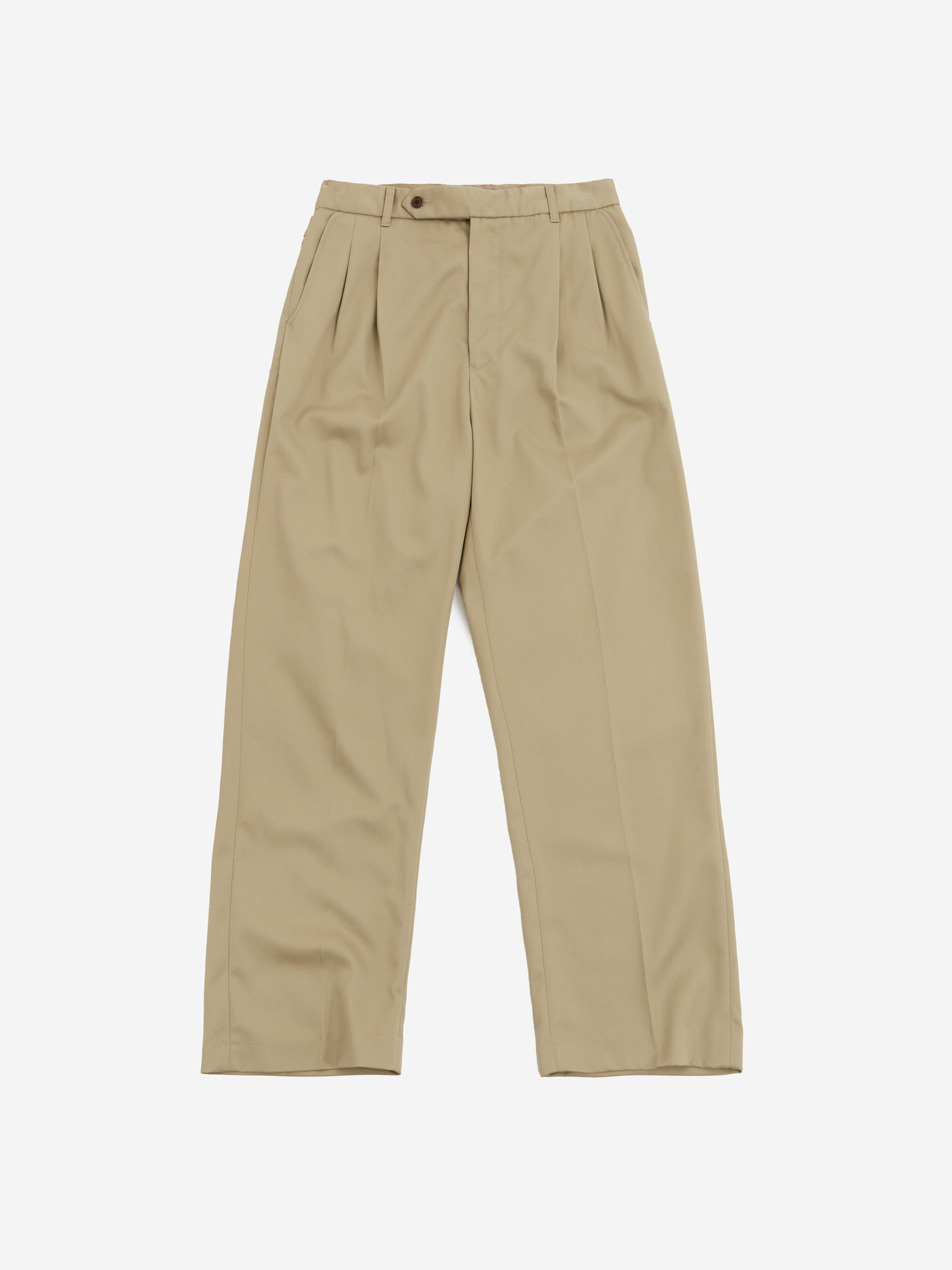 Farah Japan Two Tuck Side Adjustable Pants - Beige – Goodhood