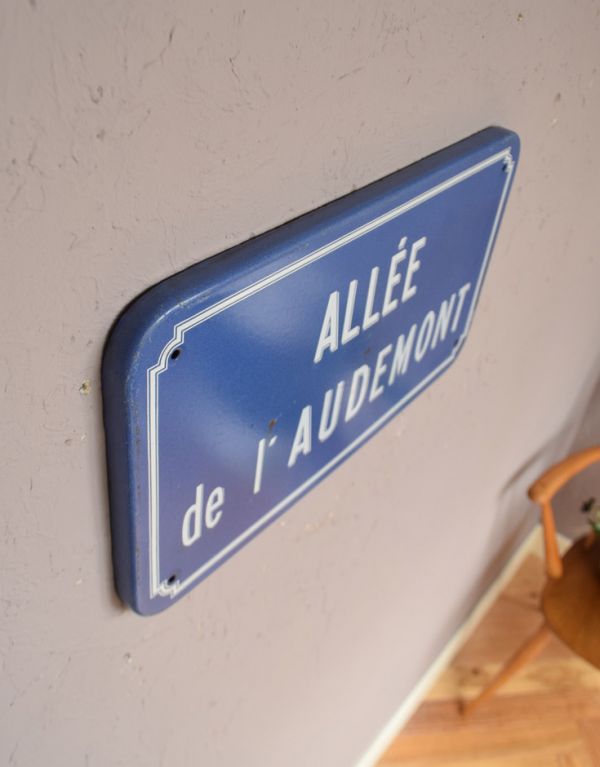 フランスで見つけたアンティークサインプレート（看板） ALLEE de I