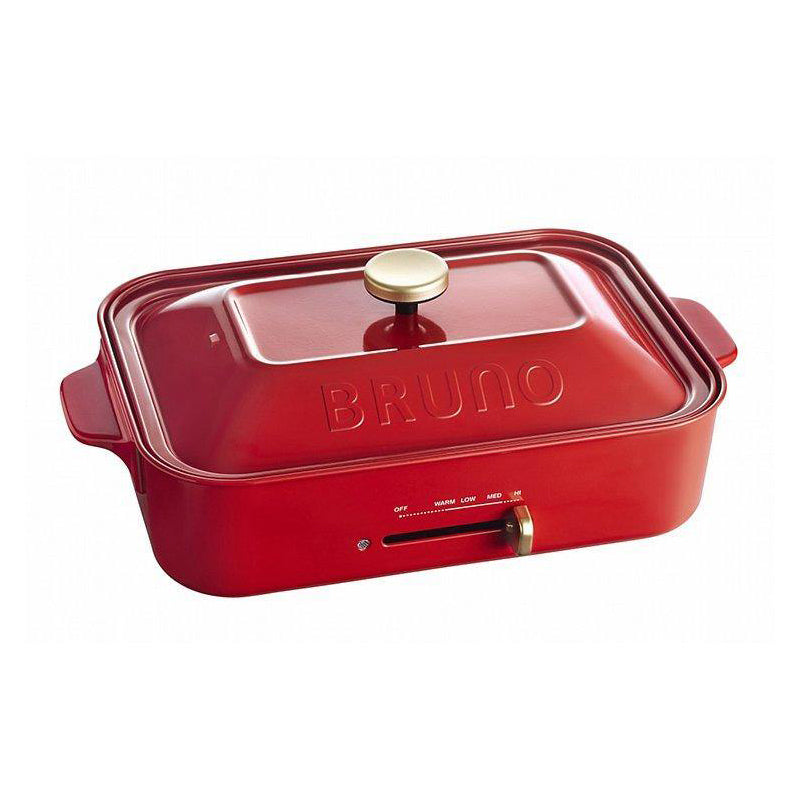 BRUNO Compact Hot Plate (Red) (220V UK Plug)
