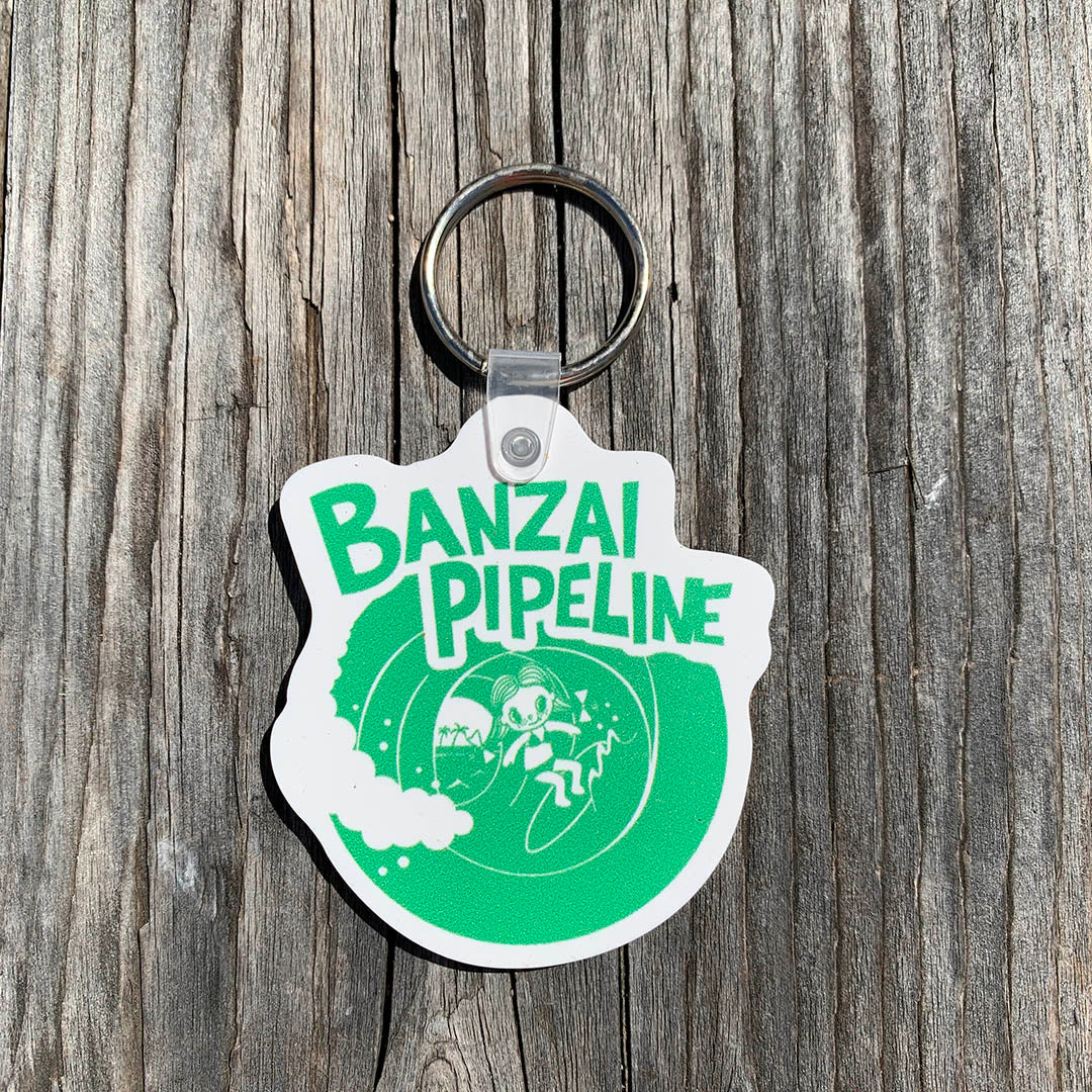 Surf Shape Keychain – Happy Haleiwa Hawaii