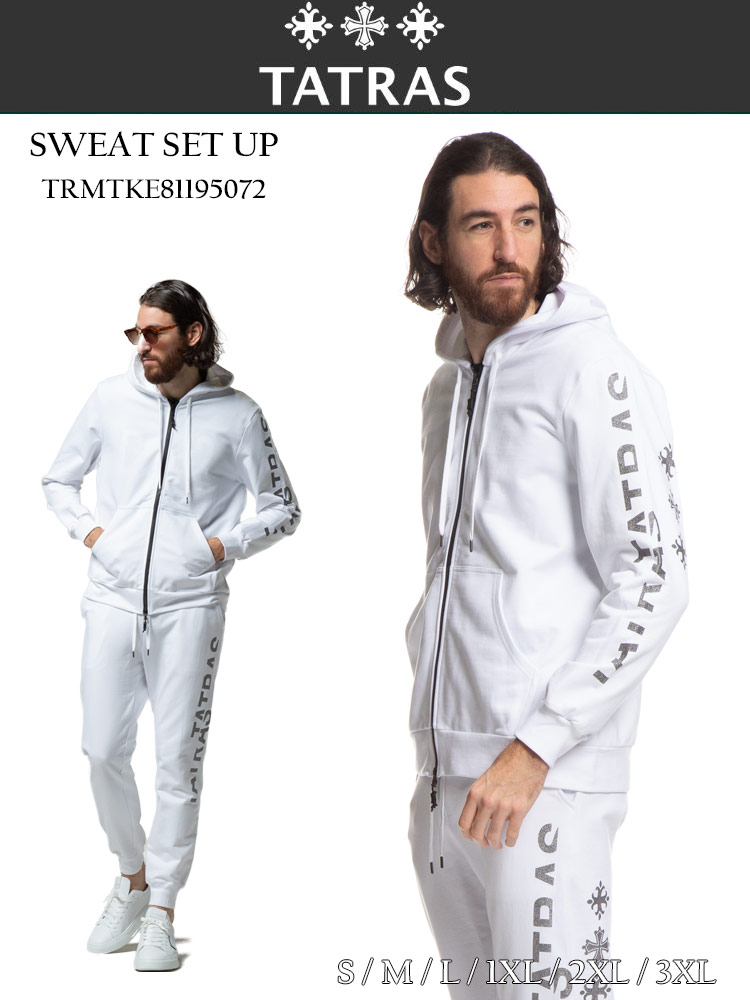 TATRAS タトラス セットアップ サイドラメロゴ フルジップ パーカー