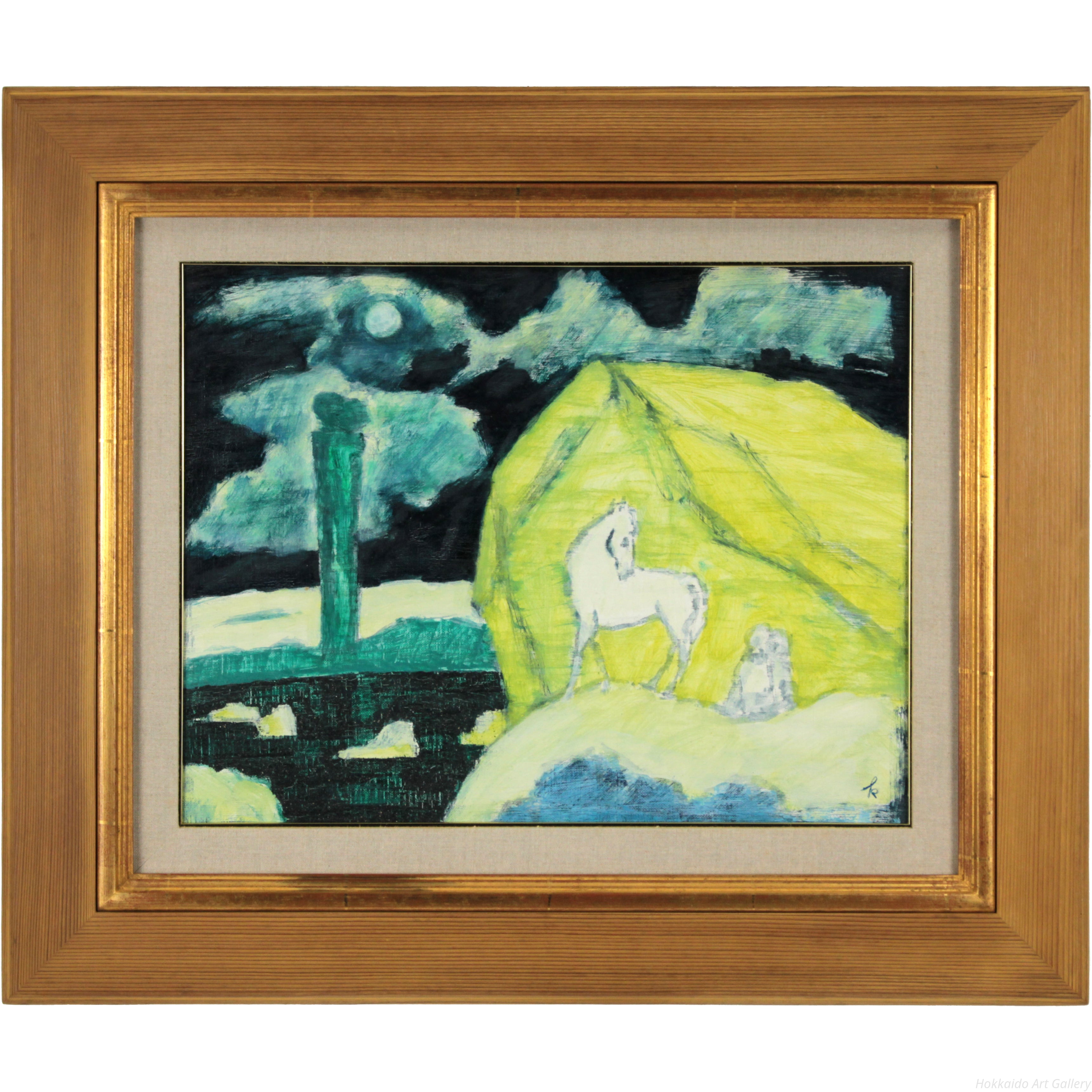 国松登 『氷人』 油彩画 - 北海道画廊