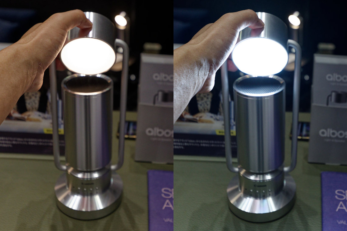 LED照明と一体の“ランタン”スピーカー「albos Light & Speaker