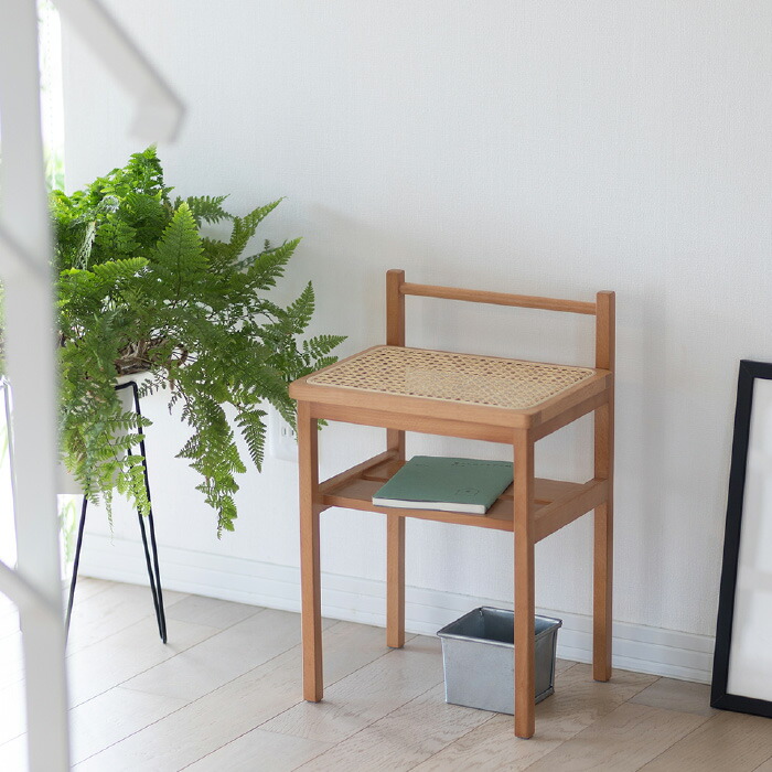 サイドテーブル ラタン テーブル 花台 飾り棚 木製 コンソールテーブル