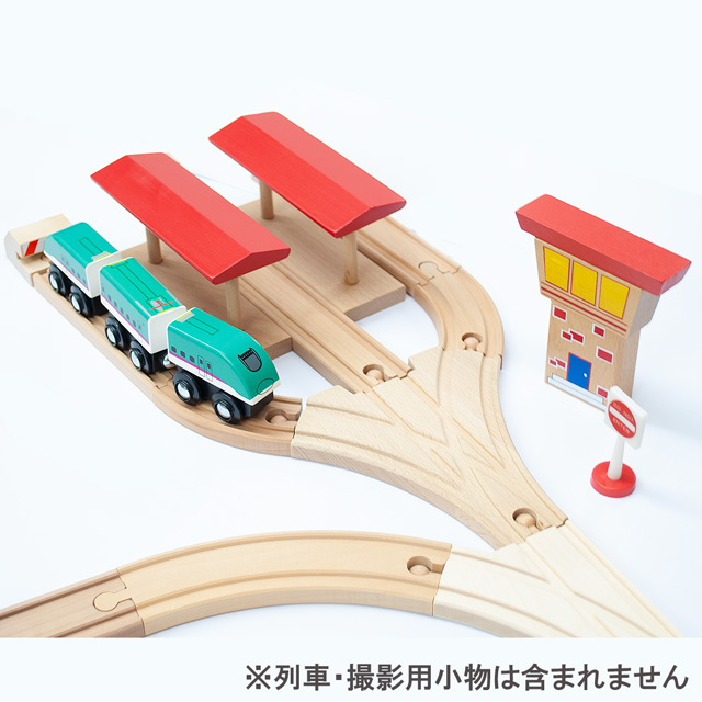 木製レール 追加パーツ 】 3線ホーム+レールセット