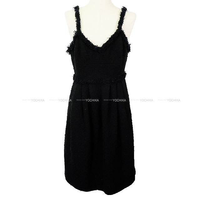 渋谷並木橋店】CHANEL シャネル ワンピース ノースリーブ ツイード 黒