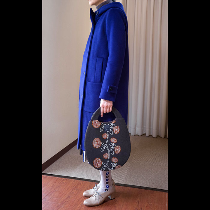 ミナペルホネンgiardinoジャルディーノ egg bag エッグバック #dark