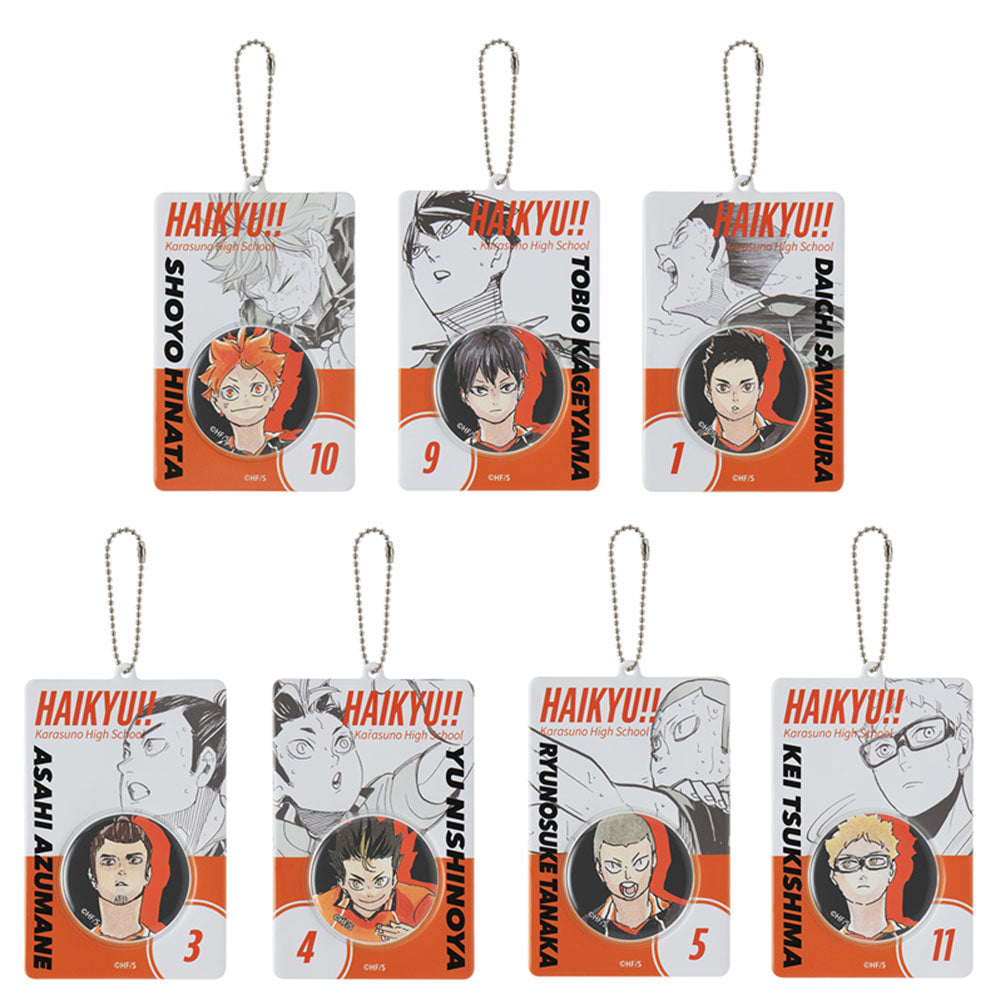 ハイキュー J_WORLD TOKYO 長方形 缶バッジ 烏野 ジャンプ ハイキュー