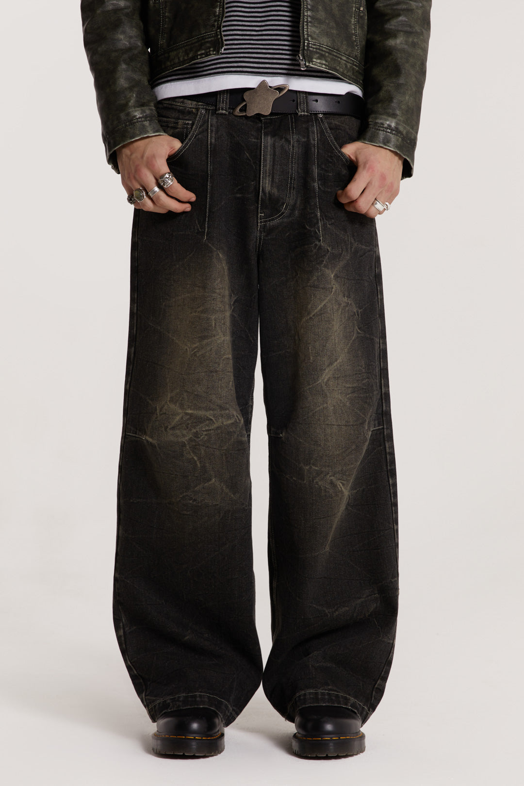 Shop Washed Black Razor Jeans | Jaded London | Clothing