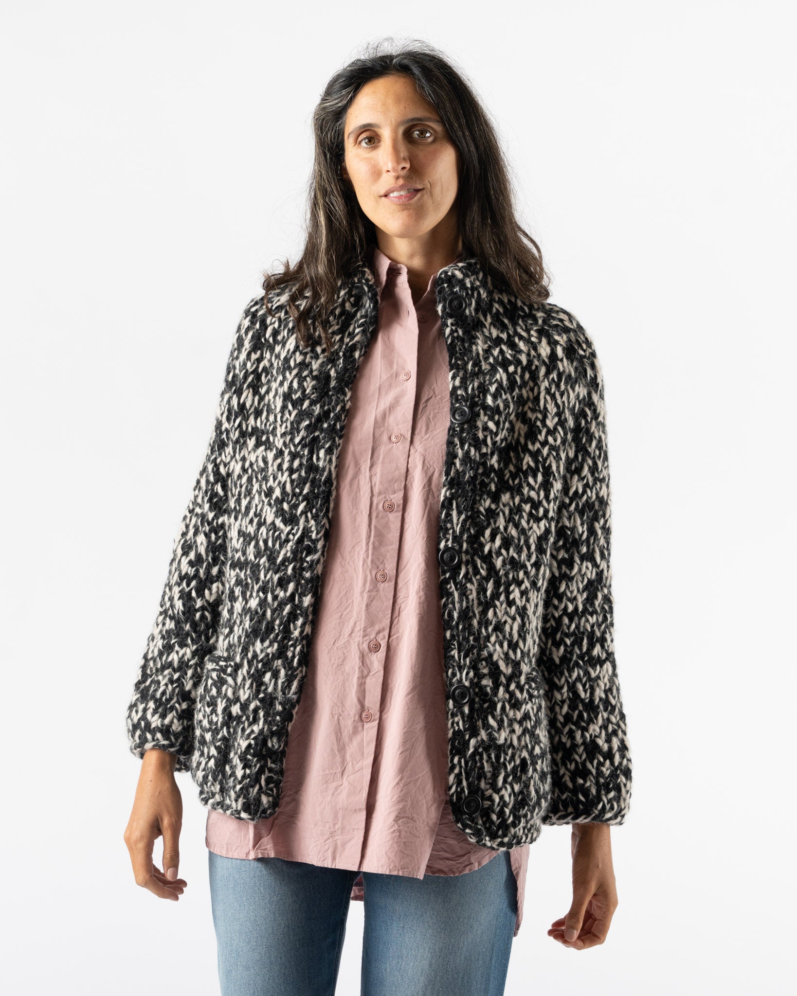 CASEY CASEY Cardigan in Black Curated at Jake and Jones