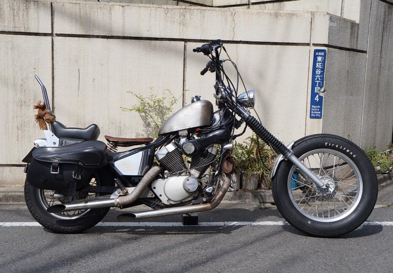 XV250 ビラーゴ250に、TWのフロント廻りを付けました - バイクの