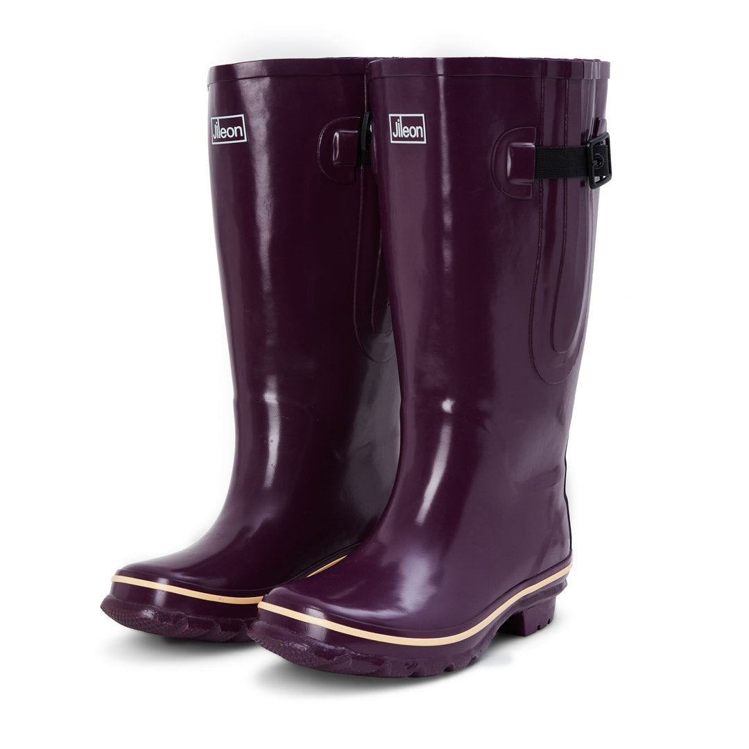 Extra Wide Calf Women's Rain Boots - Purple - 16-23 inch Calf