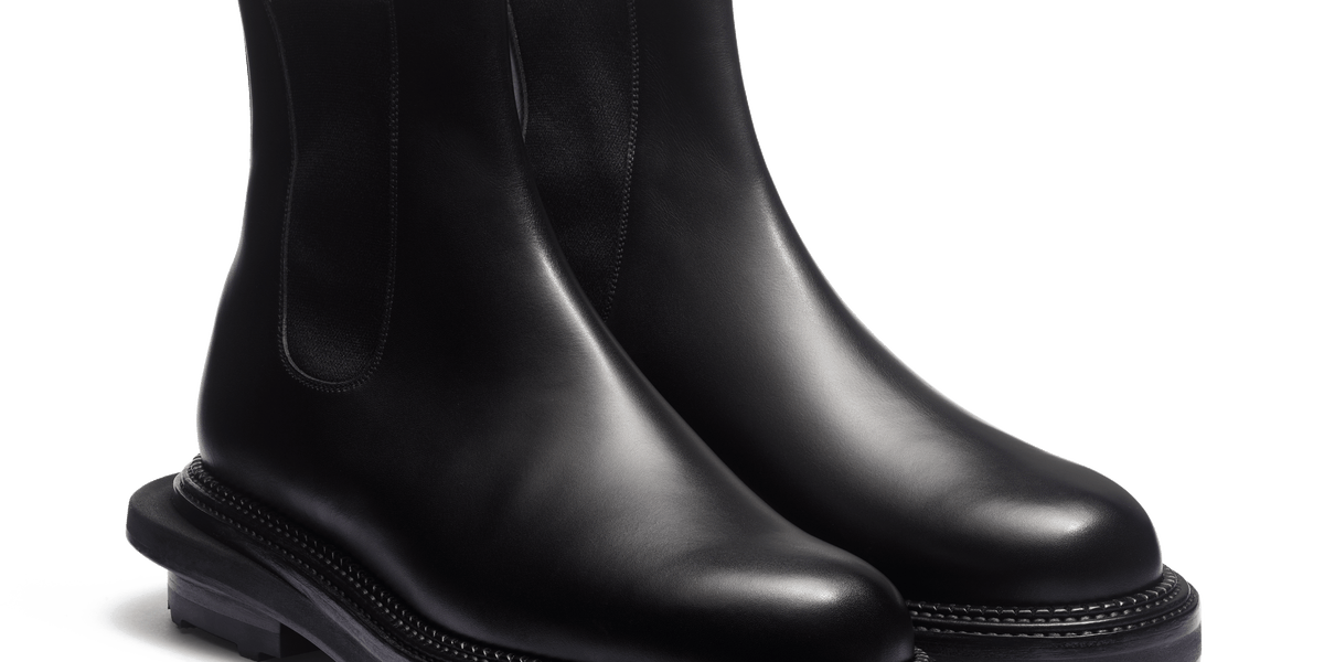 Black soft calfskin Chelsea Boot J.M. Weston x sacai