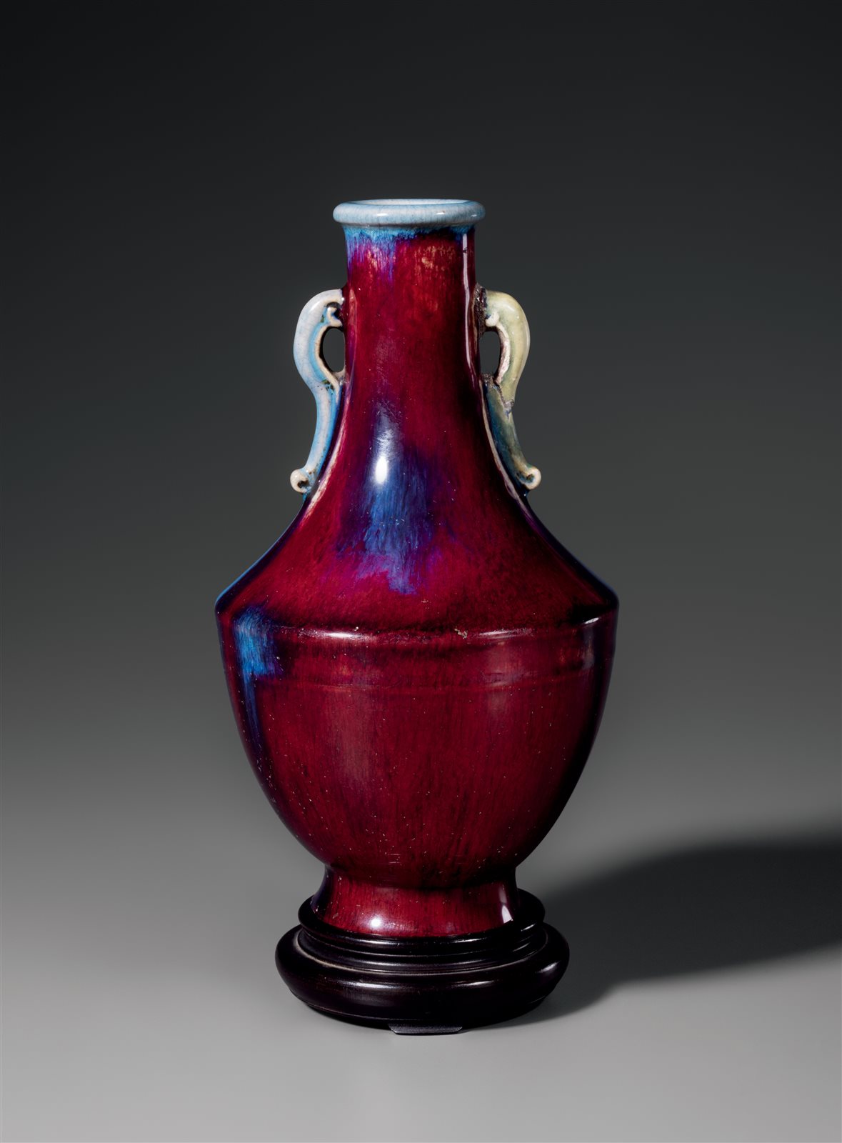 清乾隆窑变釉双如意耳盖碗尊- 专场详情- 北京中汉拍卖有限公司