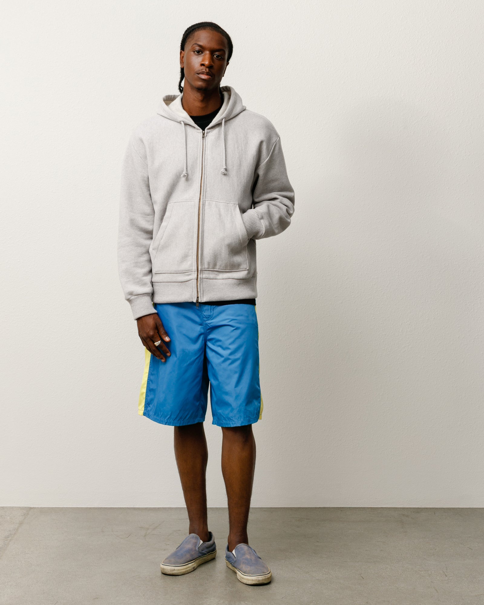 Patch Zip Knit Hoodie – Ash Heather | Tops & Knits | Stüssy Japan