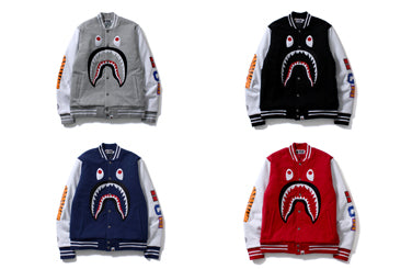 SHARK SWEAT VARSITY JACKET | bape.com