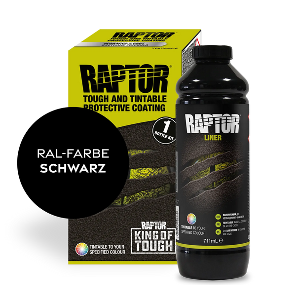 Raptor Liner Flaschen-Kit Schwarz | RAL Farben | Extrem robust