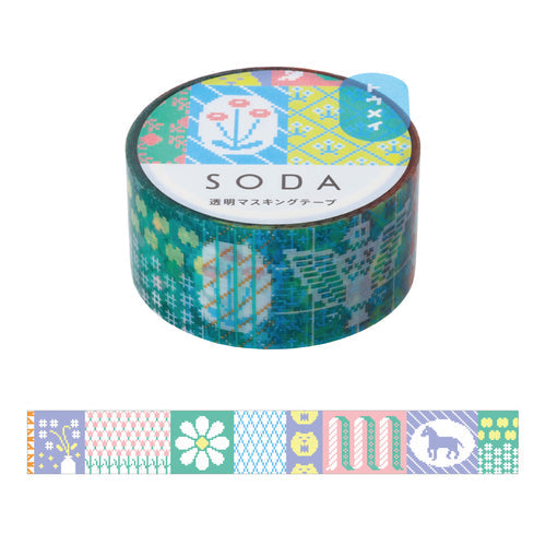 SODA レトロ(20mm) CMT20-015 透明 マスキングテープ｜キングジム公式