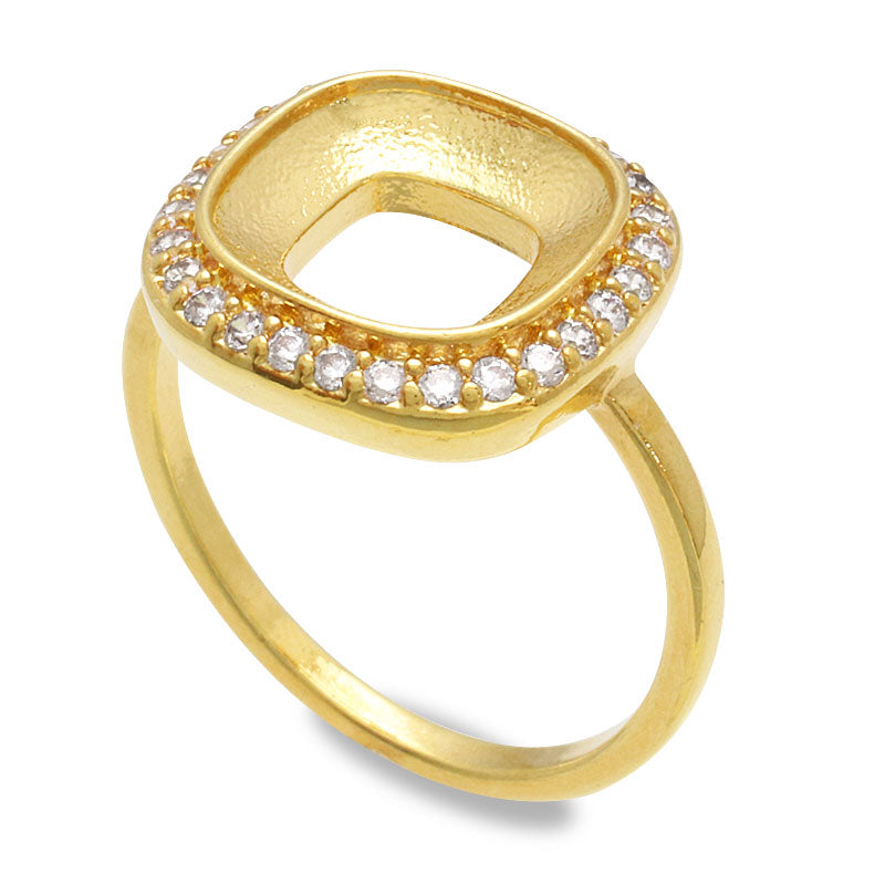 リング台 キュービックジルコニア石座 ＃4470 10mm キュービック