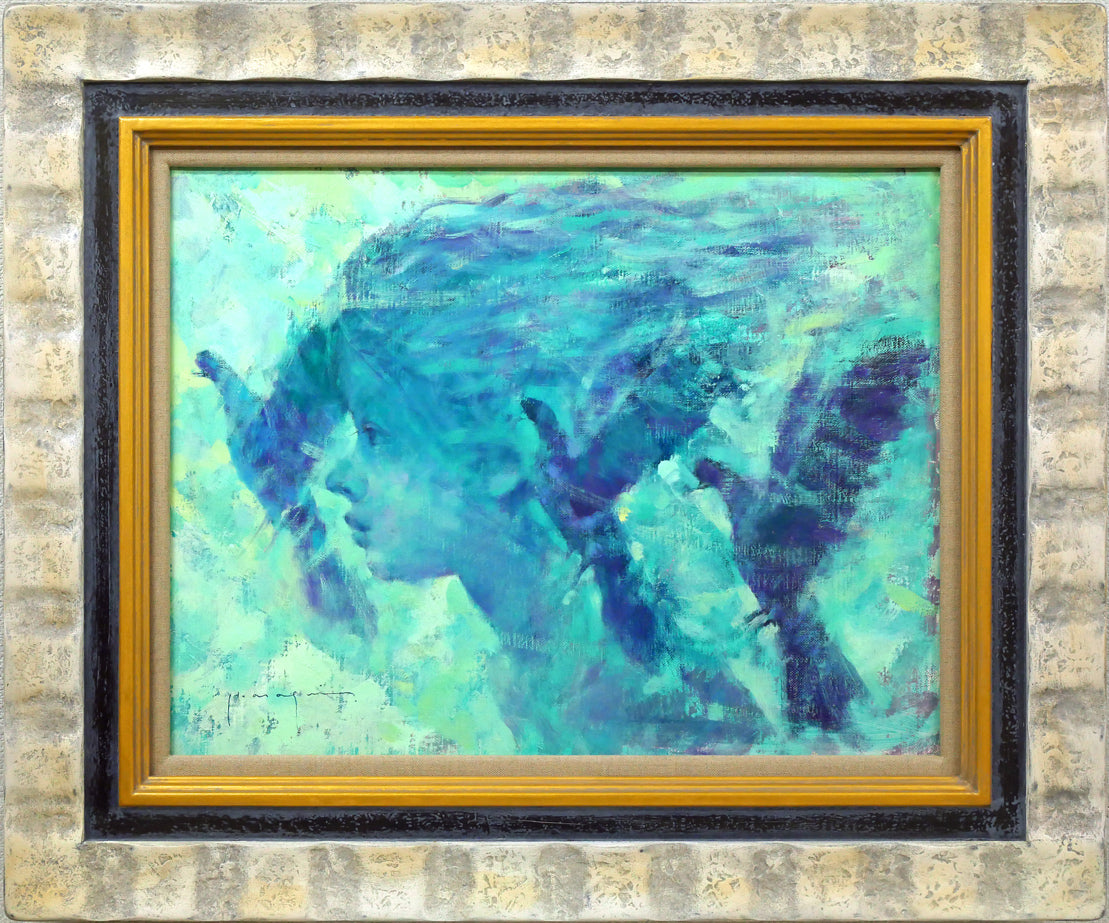 荒木尚「風」油絵・F6号 絵画買取・販売の小竹美術