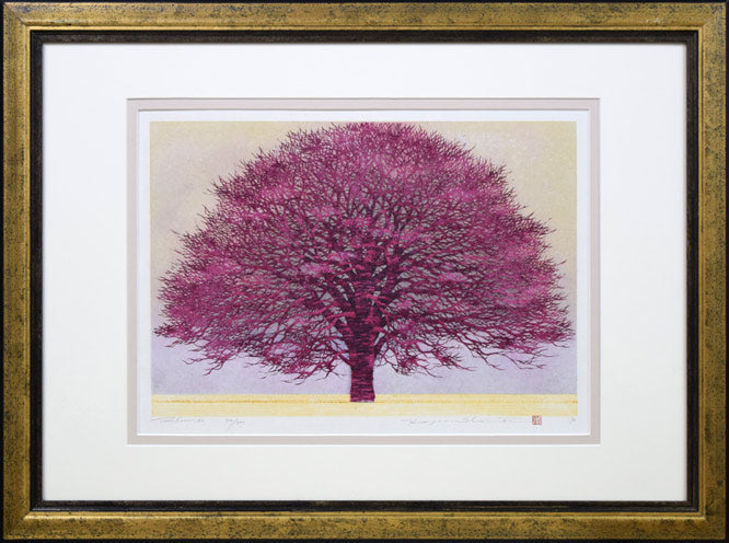 並木一「Tree Scene 60」木版画 絵画買取・販売の小竹美術