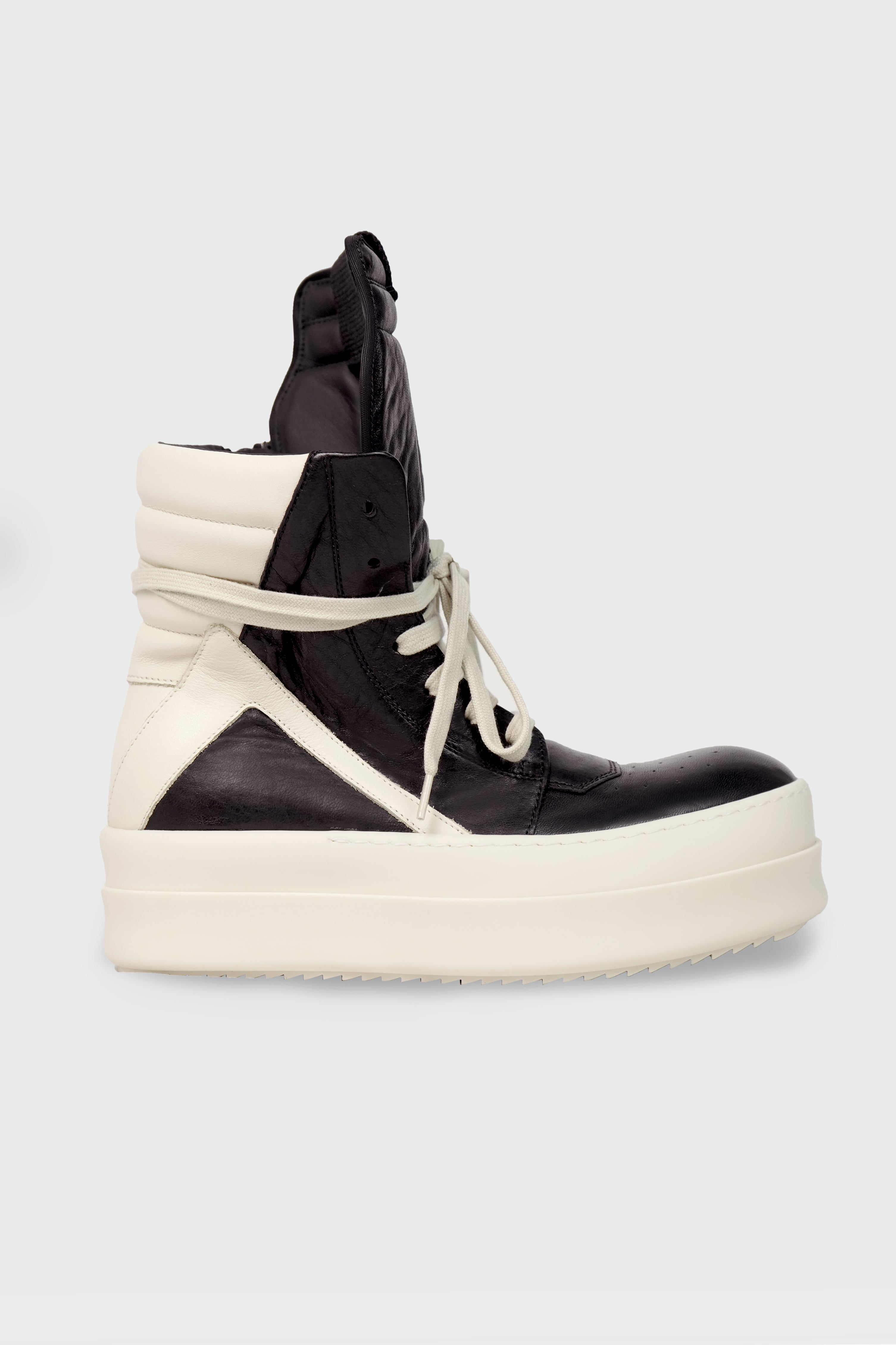 RICK OWENS - MEGA BUMPER GEOBASKET BLACK/MILK/MILK – LABSTORE WORLD