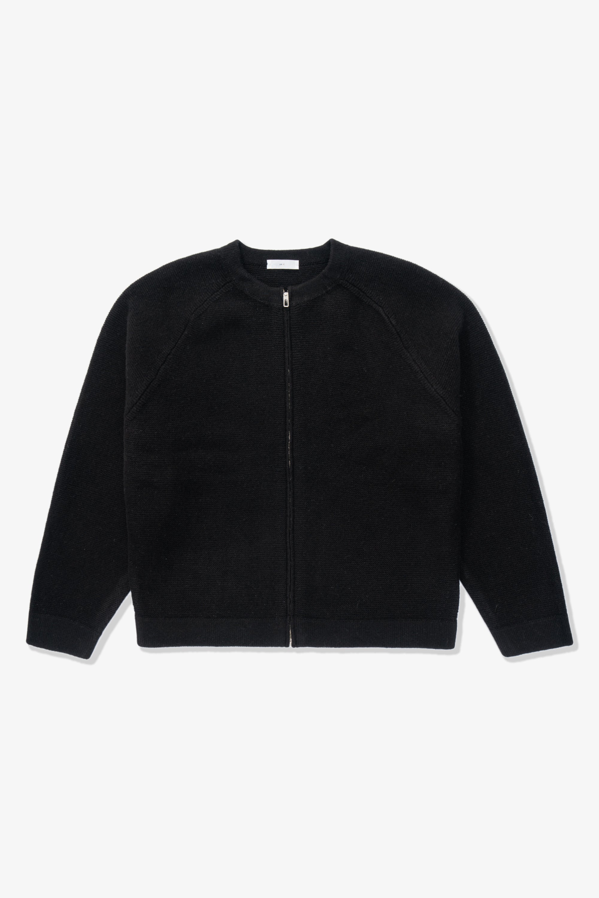 WOOL LINK ZIP CARDIGAN - BLACK – LADY WHITE CO.