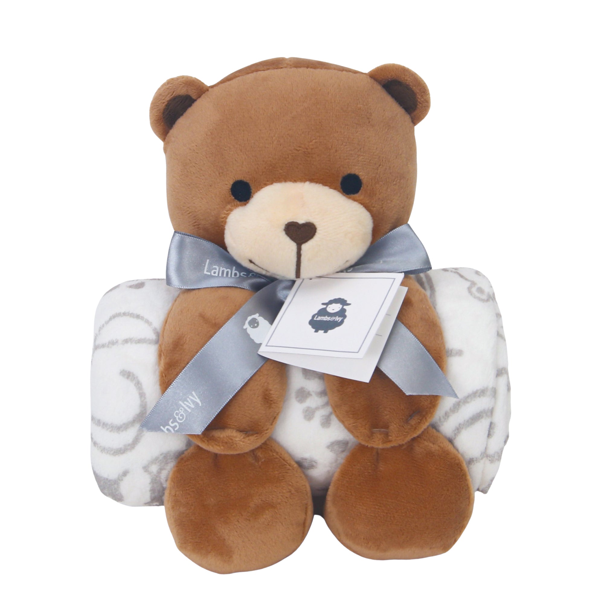 Plush Bear Stuffed Animal & Fox Baby Blanket Gift Set – Lambs & Ivy