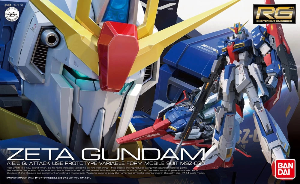 RG 1/144 ZETA Gundam MSZ-006 | Bandai Gundam Gunpla | LA Scale Model