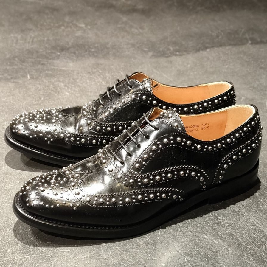 Church's バーウッド2Sスタッズ ドレスシューズコバルト70F 箱有