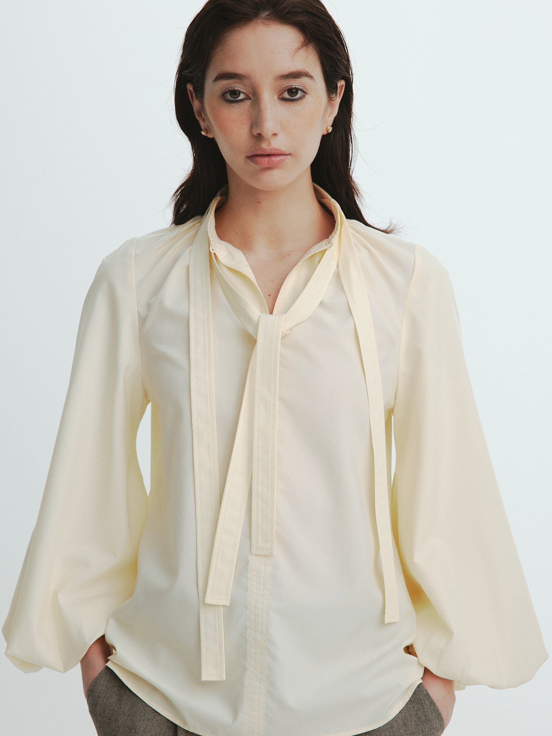 Double tie Blouse – L'AUBE BLANC