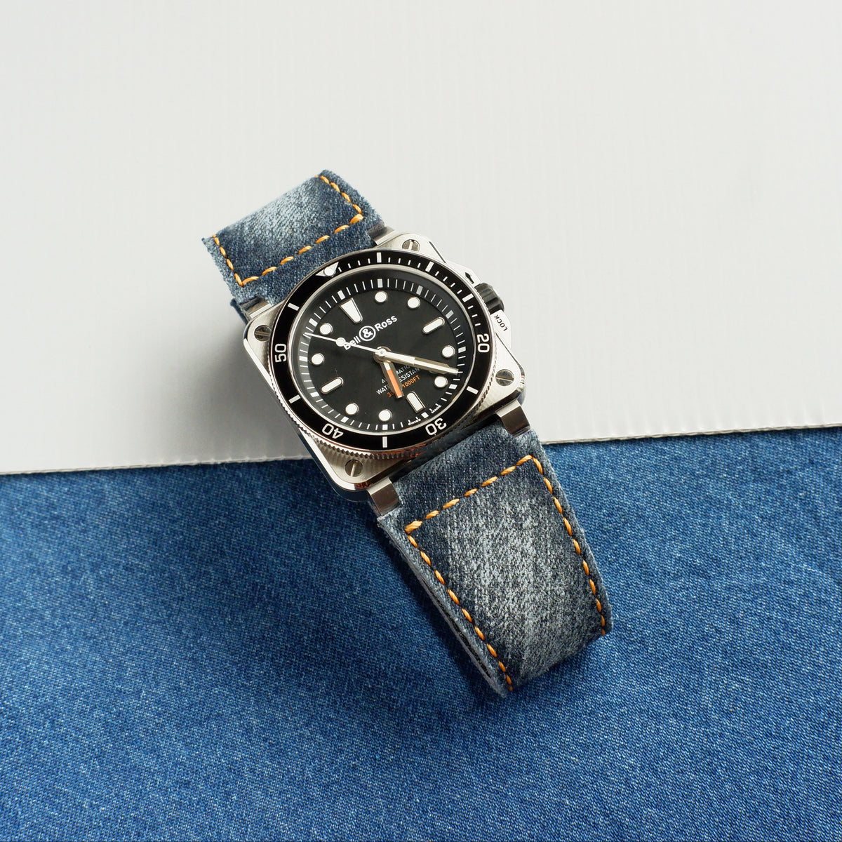 Bell Ross 01, 02, 03, BR X, BR S Straps - Denim – Liger Straps