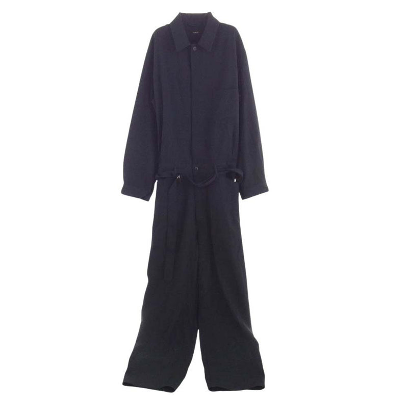 コモリ オールインワン ネイビー2 comoli ウールギャバ オールインワン