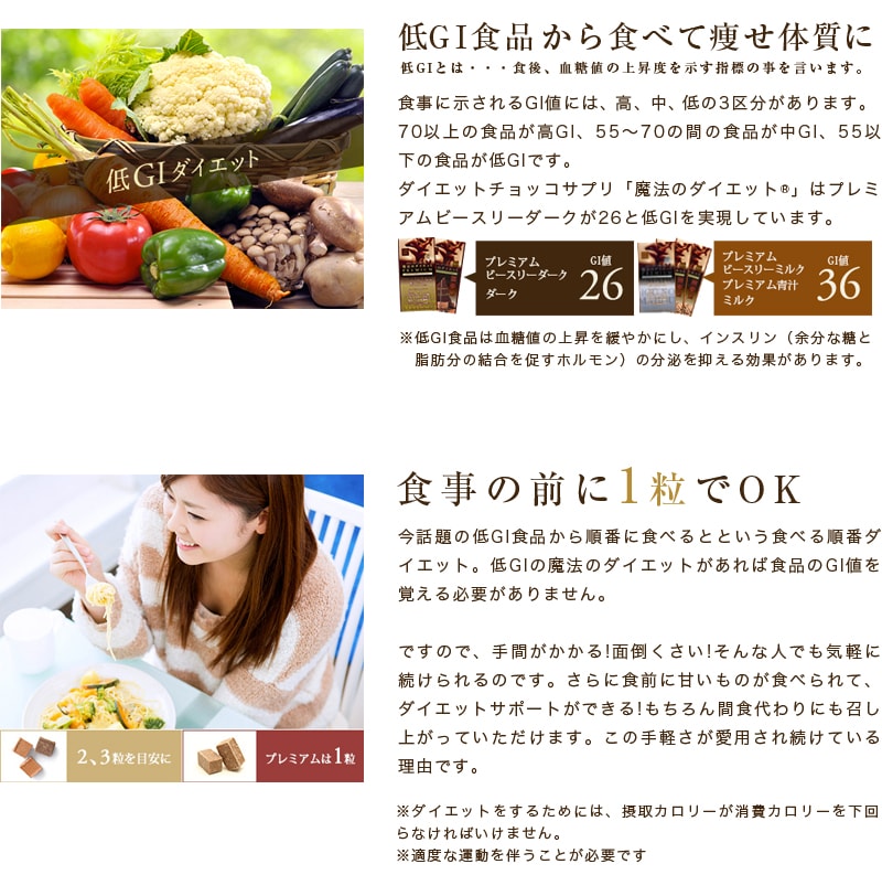 魔法のダイエット(低GIチョコレートサプリメント) | 【ピュアリー