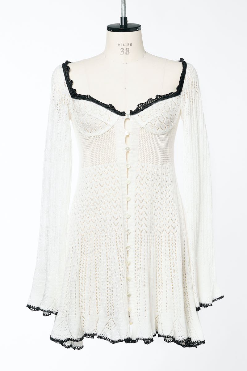 FETICO(フェティコ)のLACE KNIT MINI DRESS(ドレス)の通販｜PALETTE