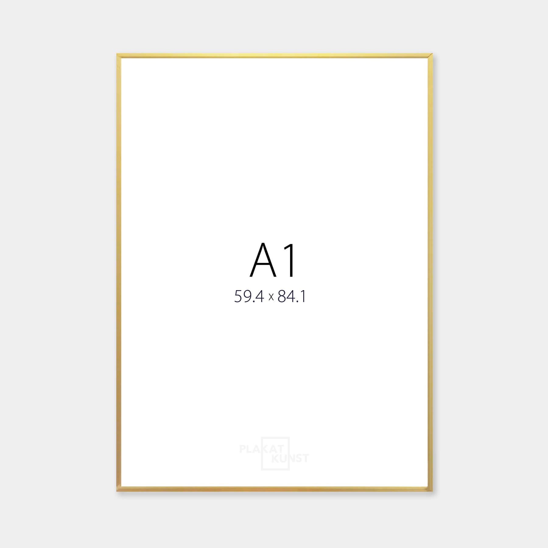 A1 gold frame aluminum - 60×84 cm | Picture Frames | PlakatKunst.com
