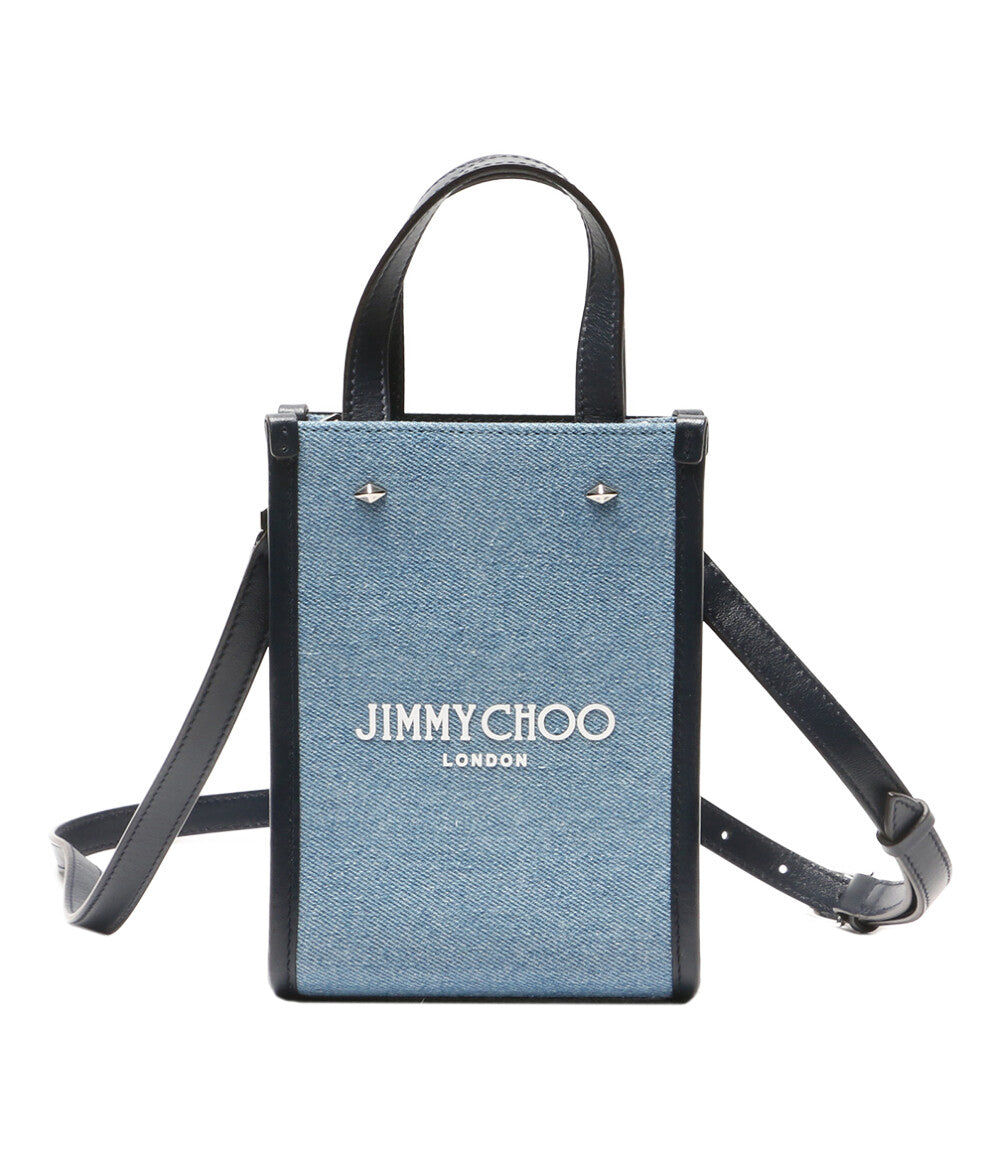 JIMMY CHOO ショルダーバッグ ウォッシュドデニム2WAYトート