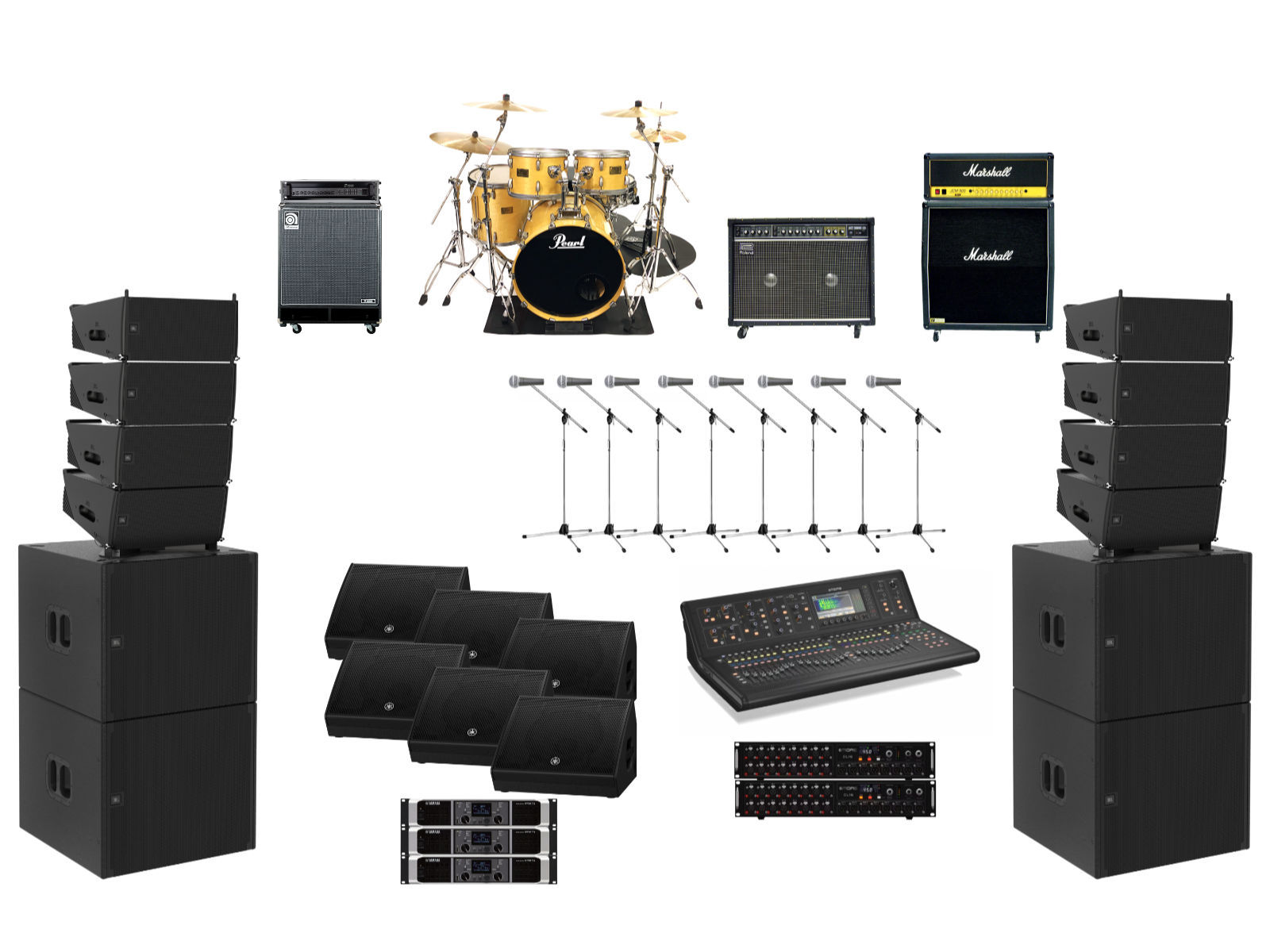 レンタル ライブパック LA2 - 楽器・PA・運搬・ステージ機材一式