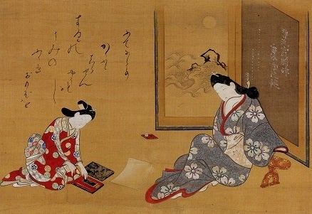 勝川春章　肉筆　浮世絵　美人図 勝川春章 肉筆 浮世絵 美人図 第13話 勝川春章「美人図」 | 金刀比羅宮