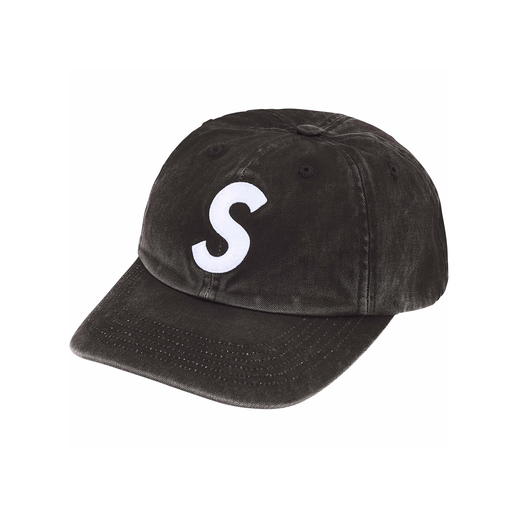 Supreme Pigment Coated S Logo 6-Panel Cap Black (SS25) – STEALPLUG KL