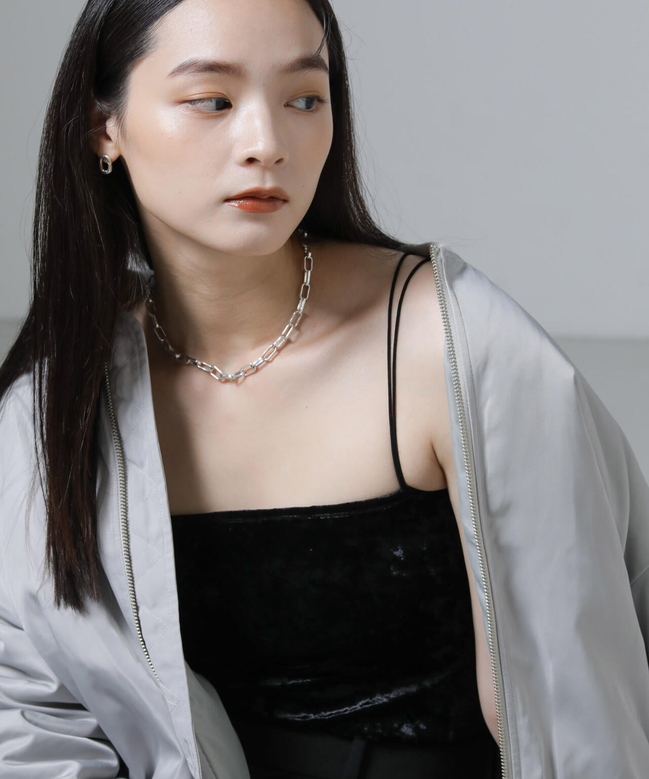 カップ付き ベロア キャミソール