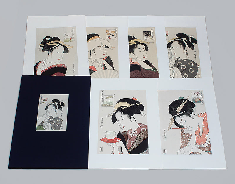 Kitagawa Utamaro（喜多川歌麿） 喜多川歌麿「高名美人六家撰」全6図