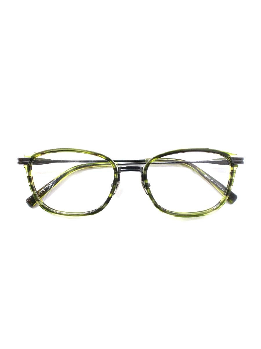 金子眼鏡 KJ-21 メガネ グリーン PURE TITANIUM コンビフレーム