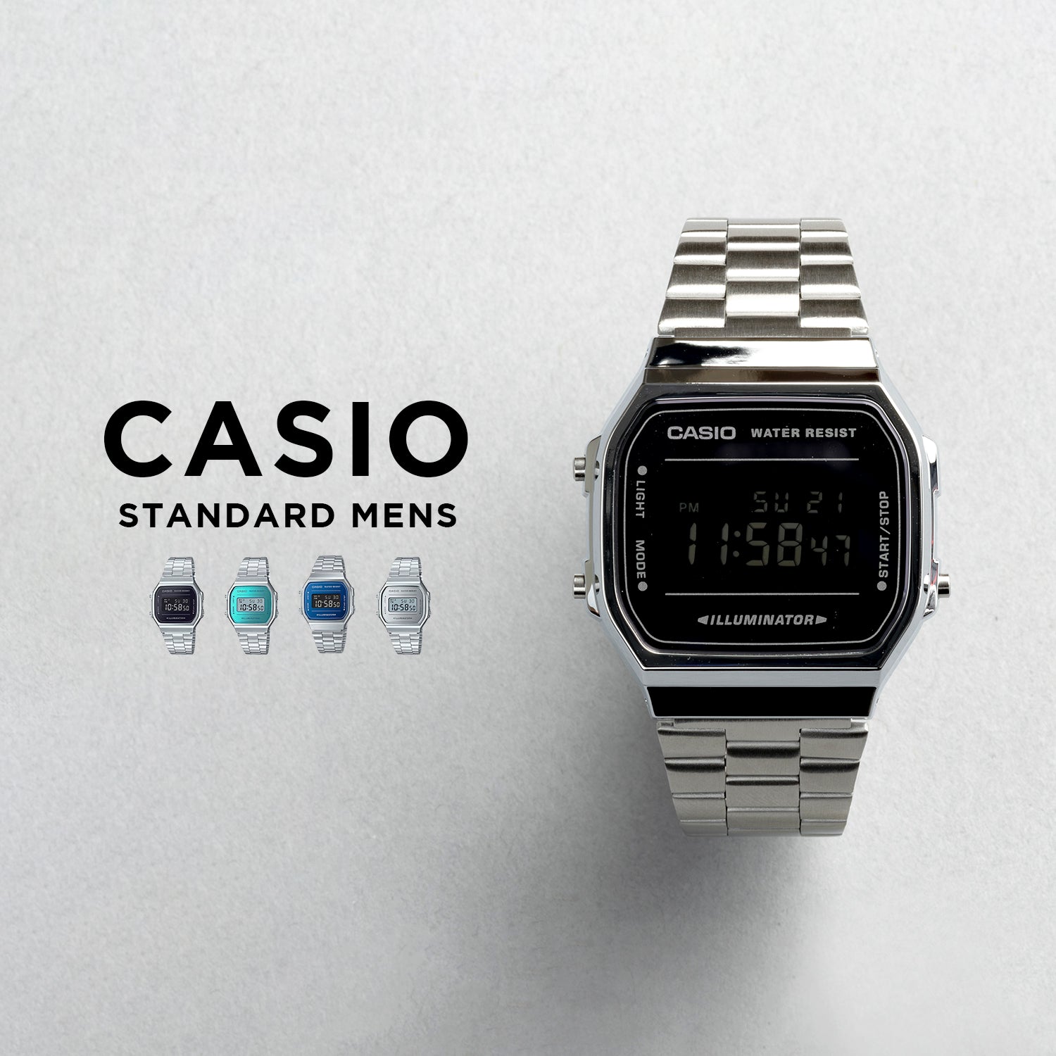 CASIO カシオ A168WEM メンズ 腕時計 日常生活用防水 10年保証