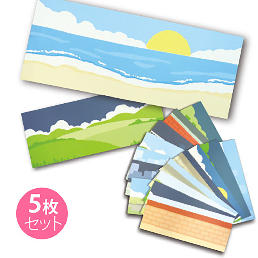 いろいろ背景シール／5枚セット – SUNHOSEKI
