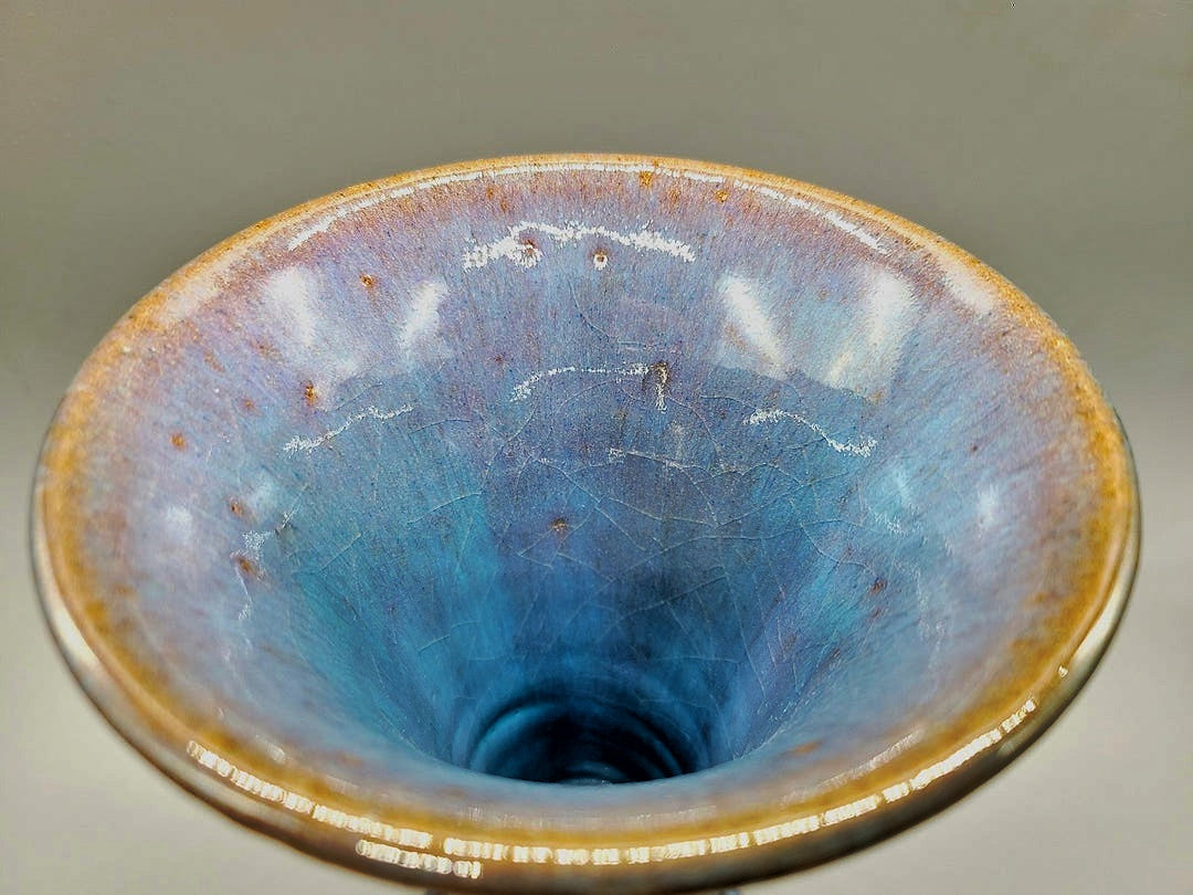 会津本郷焼 宗像利訓 翠彩掛分花瓶（A） – SEIKADO