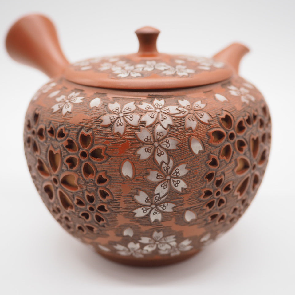 常滑焼 舜園 急須（桜紋透かし） – SEIKADO