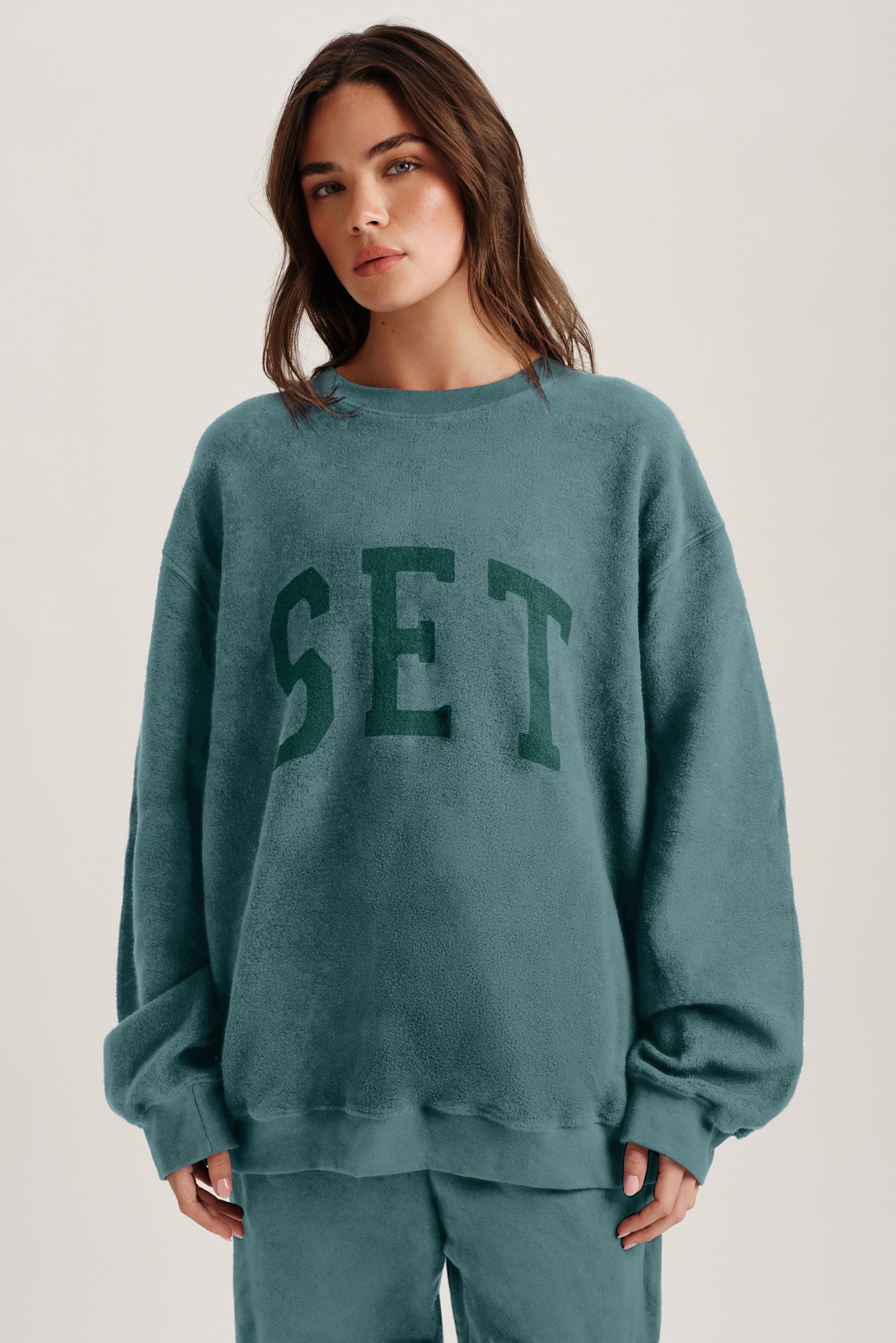 MIDWEIGHT SWEATS REVERSE SET CREWNECK - SYNC – SET ACTIVE