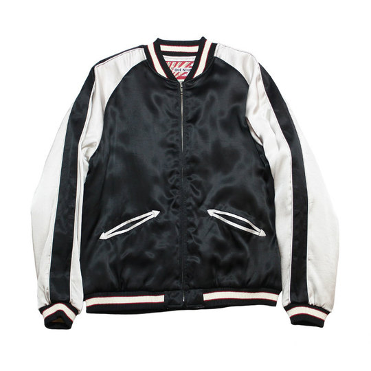 HOUSTON：Panda Embroidered Souvenir Jacket 無地（BLACK