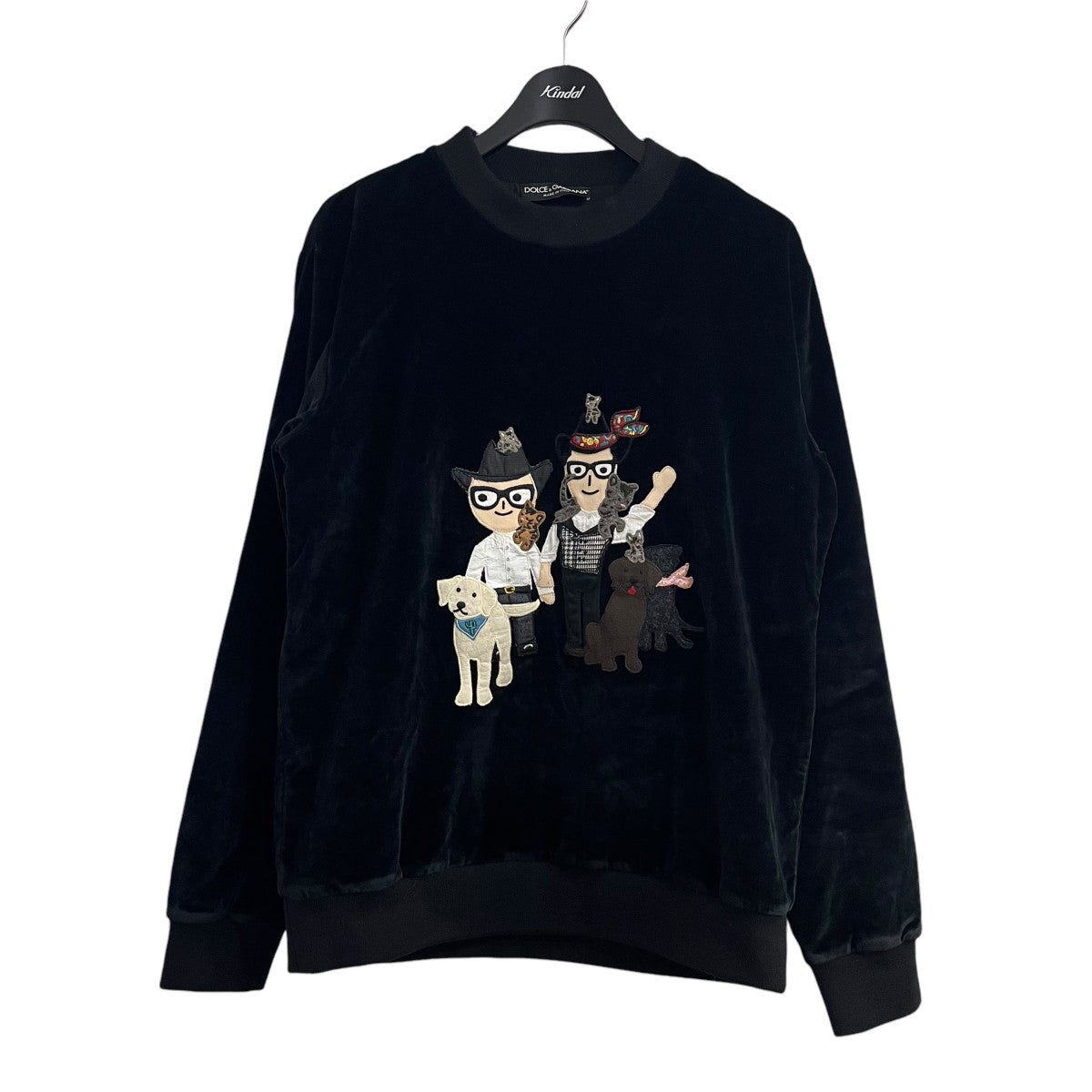 DOLCE ＆ GABBANA(ドルチェアンドガッバーナ) パッチベロアスウェット